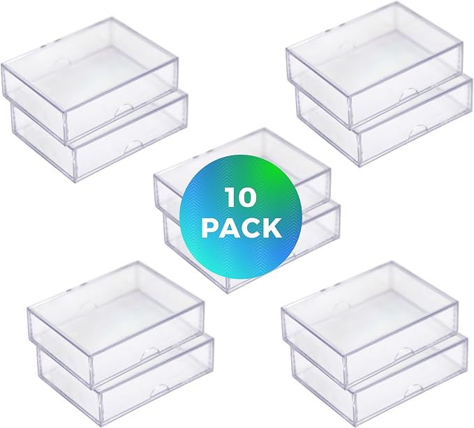 10 Pack Clear Acrylic Card Storage Boxes - Image 2
