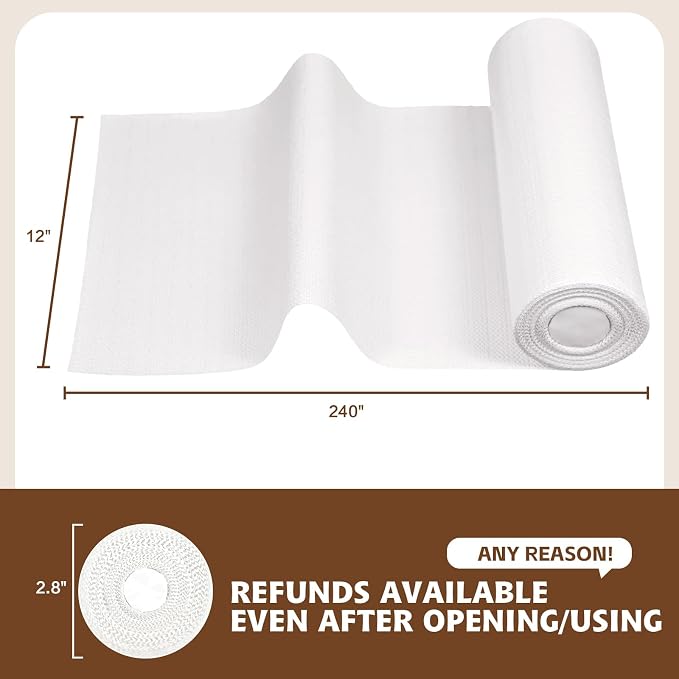 Shelf Liners for Kitchen Cabinets 12in x 20FT, Non Adhesive Drawer Liner Pure - Image 3