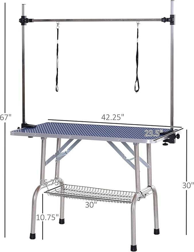 42" Dog Grooming Table Foldable Pet Grooming Tables - Image 2