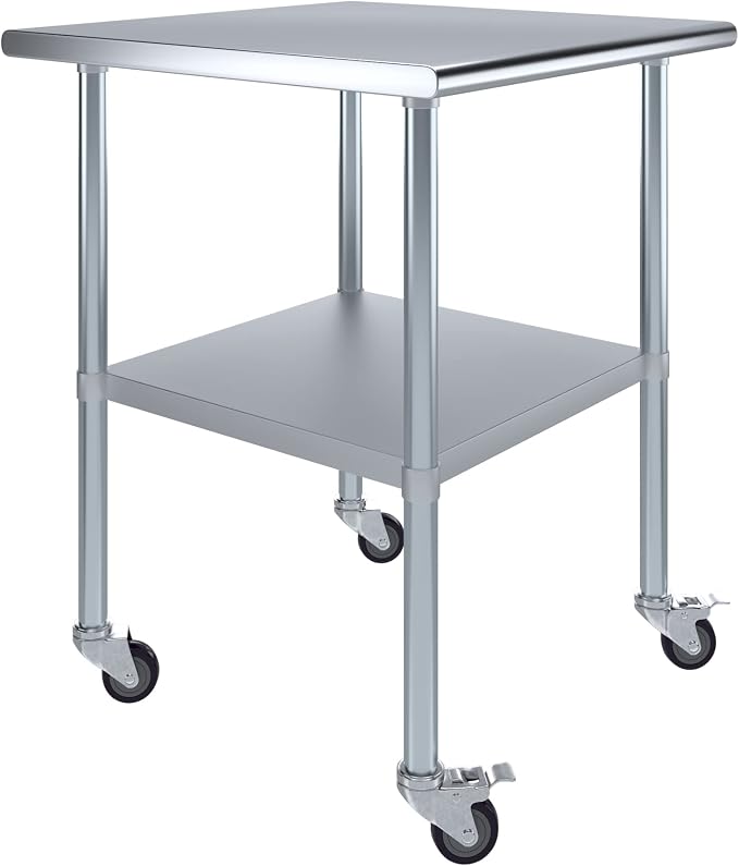 AmGood 30" x 30" Stainless Steel Work Table by AmGood