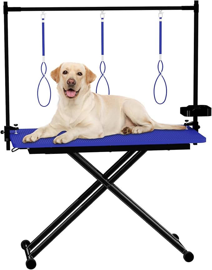 VFK 47'' Large Dog Grooming Table X-Lift Foldable Grooming Table by Unknown