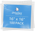 iMailer- 16" x 16" 100 Pack- 2 Mil Resealable Zip Bags- Clear Plastic Bags by iMailer