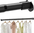 Closet Rods for Hanging Clothes, 16.5 to 60 Inches Adjustable Metal Closet Rod by MIUVIBENI