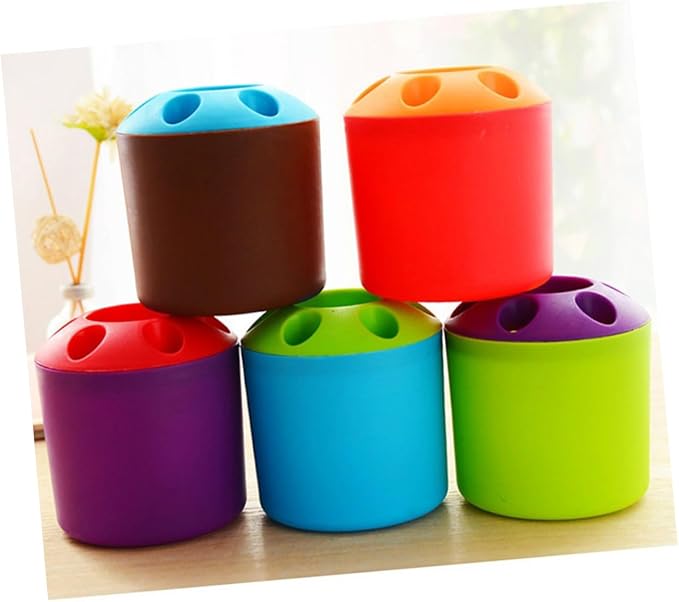 TEHAUX Toothbrush Stand Holder Plastic Organizer - Image 8