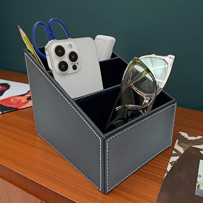 AgentMoon 2-piece Set Remote Control Holder, 3-Compartment Gradient Desk - Image 9