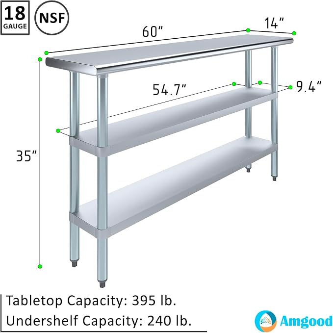 AmGood Stainless Steel Work Table - Image 3