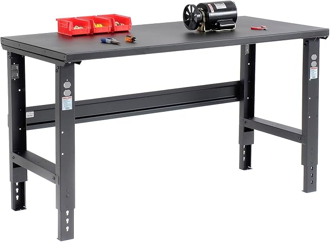 Global Industrial Adjustable Height Workbench C-Channel Leg, 1-3/4" 12-Gauge - Image 9