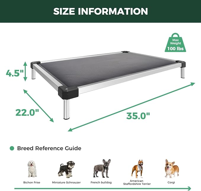 FXW TitanNest Chew-Proof Elevated Dog Bed, Raised Cot - Image 7