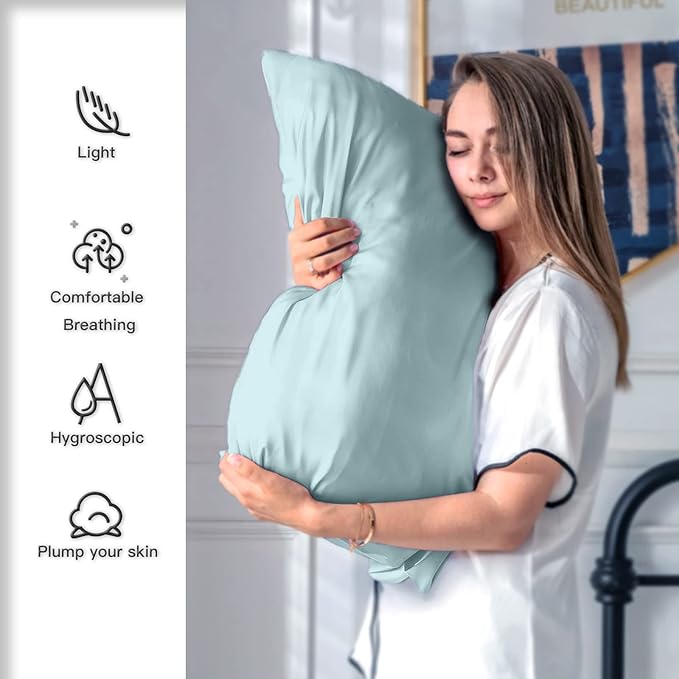 Silk Pillowcase for Hair and Skin, Breathable and Sliky 100% Silk Pillowcases - Image 3