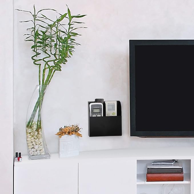Yeeco Acrylic Remote Control Holder Wall Mount 2 Compartments, - Image 7