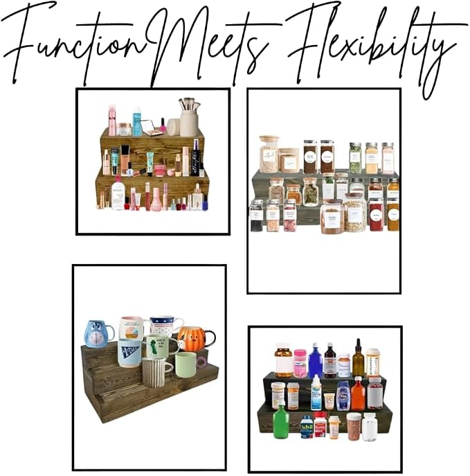 2 Tiered Counterop Liquor Bottle Display Shelf - Image 7