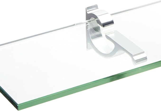 Spancraft Glass M-4.75x18-Chrome Monarch Glass Shelf, 4.75" x 18" - Image 2