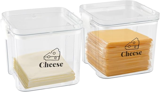 2 Pack Cheese Container for Refrigerator Airtight Creamer Container by Unknown