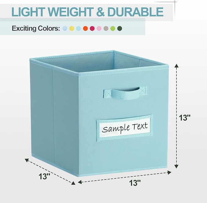 artsdi 13x13 storage cube bins Foldable Fabric storage cubes - Image 2