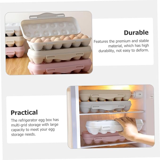 2pcs Refrigerator Egg Storage Bin Large Capacity Egg Holder - Image 2