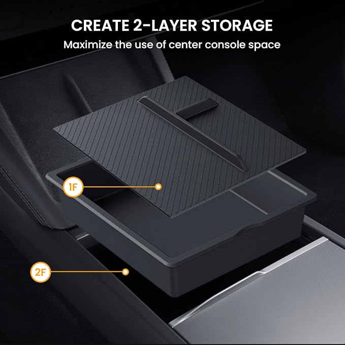 2PCS Center Console Organizer Tray - Image 4