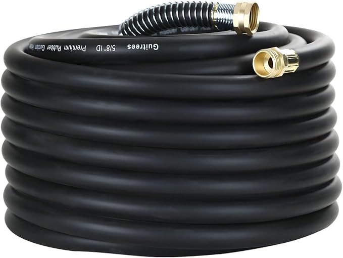 75FT 5/8 Heavy Duty Rubber Garden Hose by Guitrees