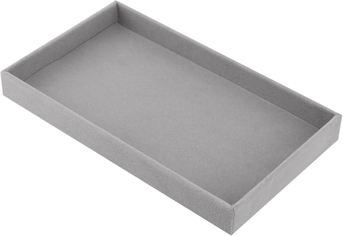JEUIHAU 15 Pack Velvet Jewelry Organizer Trays, 8.3 x 5 Inch Stackable Drawer - Image 8