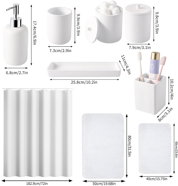 21 Pcs Bathroom Accessory Set - Image 7