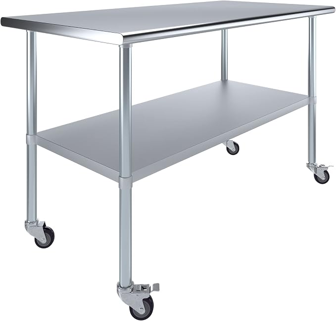 AmGood 60" Long x 30" Deep Stainless Steel Table by AmGood