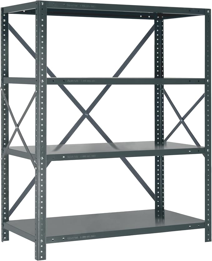 Quantum Storage Systems 39-1842-4 IRONMAN Solid Heavy Duty 4 Shelves 39" H x by QuantumStorageSystems