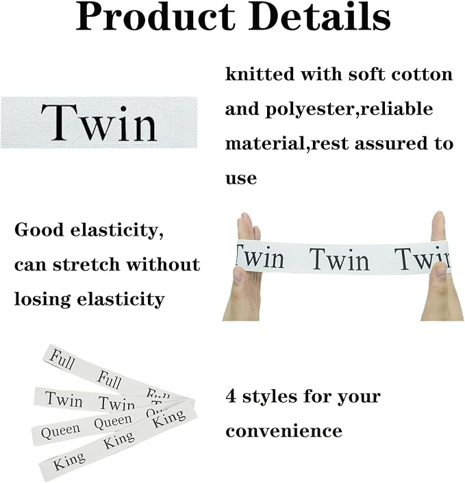 2 Pieces Bed Sheet Organizer Bands, Sheet Organizers and Storage Label Bands - Image 3