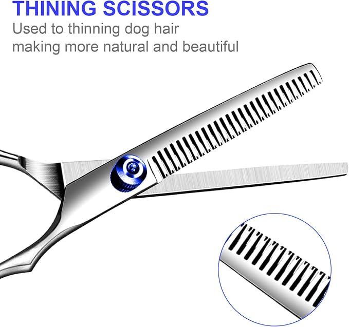 Professional Dog Grooming Scissors Kit, Titanium Coated Dog Scissors - Image 4