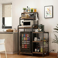 7-Tier Kitchen Storage Rack, Mini Fridge and Microwave Stand by FEBORY