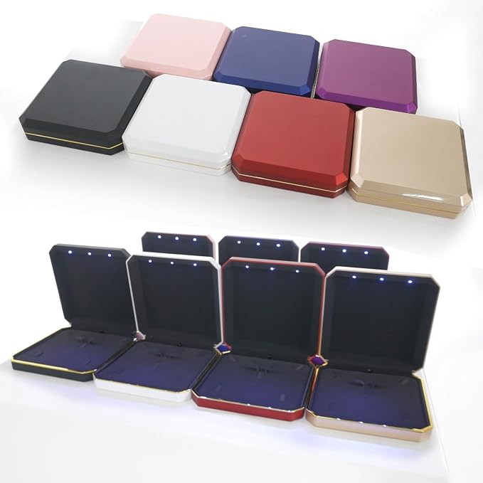 HSLFUAI Necklace Box with Led, Jewelry Box - Image 8