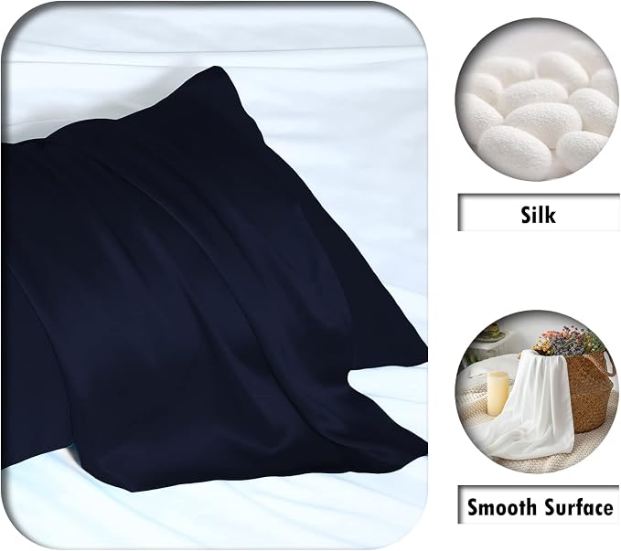 Silk Pillowcase for Hair and Skin, Breathable and Sliky 100% Silk Pillowcases - Image 2