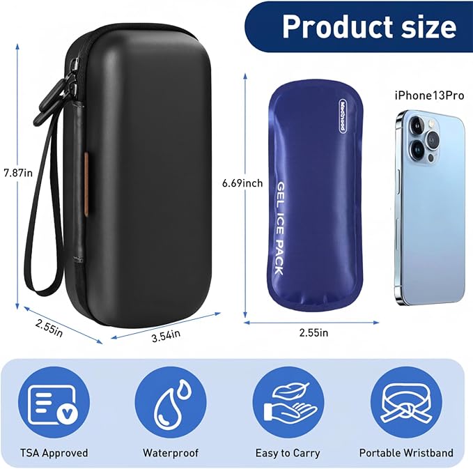 Insulin Cooler Travel Case, Portable Temperature Display Medicine Travel Cooler - Image 7
