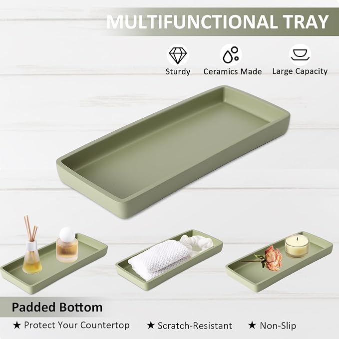 Resin 6 Pcs Green Bathroom Set Complete - Image 5