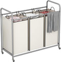 LINZINAR 3-Bag Laundry Sorter, Laundry Hamper Cart by LINZINAR