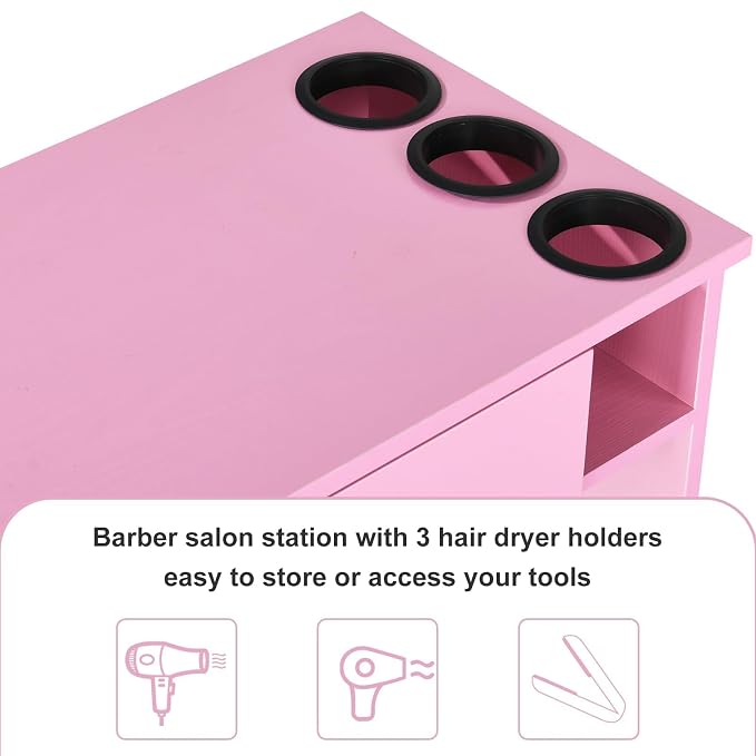 4ever2buy Barber Station for Hair Stylist, Salon Wall Station - Image 3