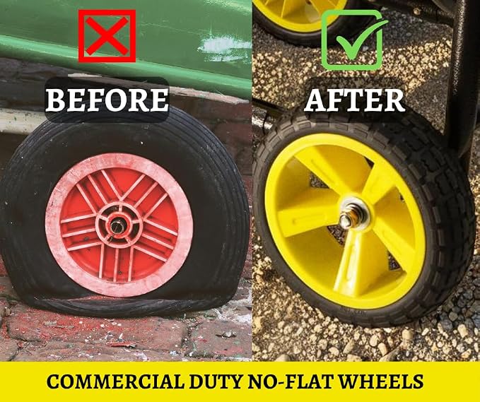 Garden Hose Reel Cart, Heavy Duty Steel Reel - Image 5