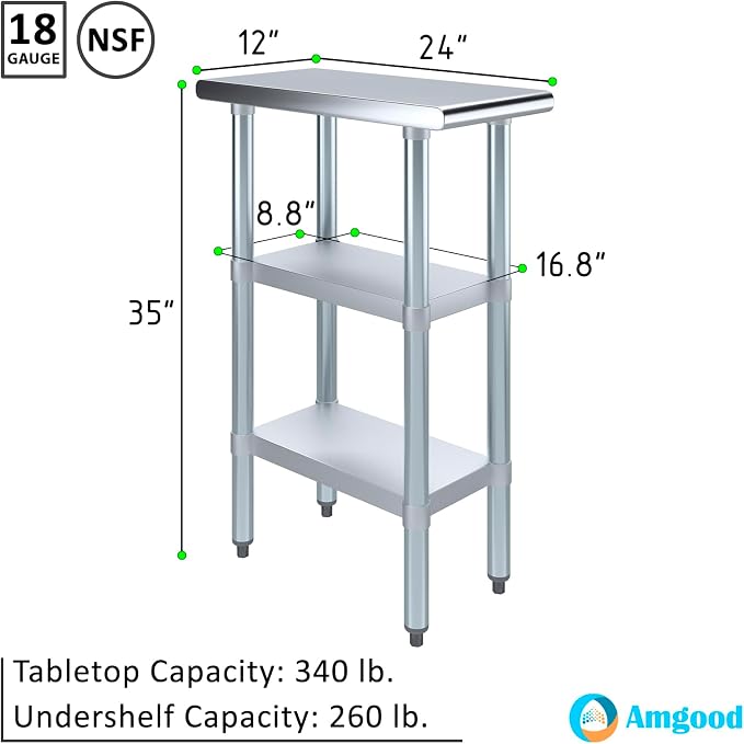 AmGood Stainless Steel Work Table - Image 3
