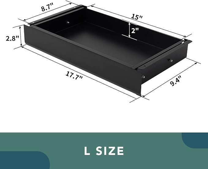 FLEXISPOT Under Desk Pull-Out Drawer Standing Desk Storage Organizer, Sliding - Image 2