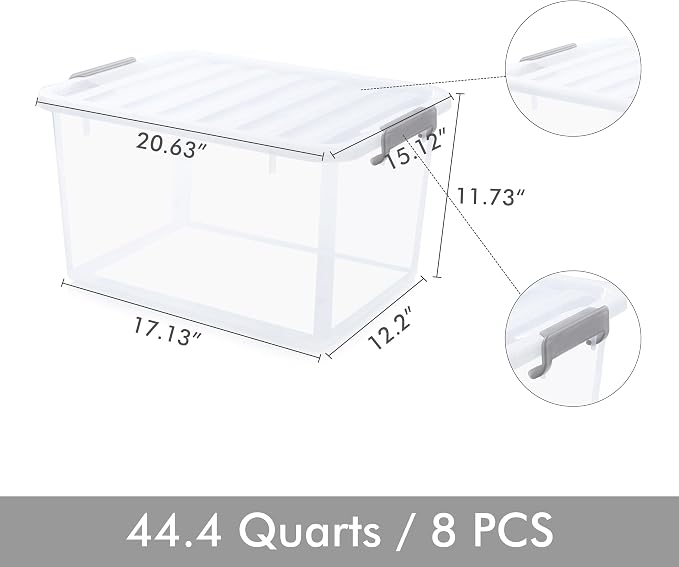 Citylife 44.4 QT Plastic Storage Bins - Image 6