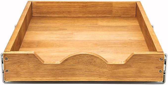 DINDON 1 Tier Pull Out Cabinet Organizer Single Tier Heavy Duty Slide Out Wood - Image 7