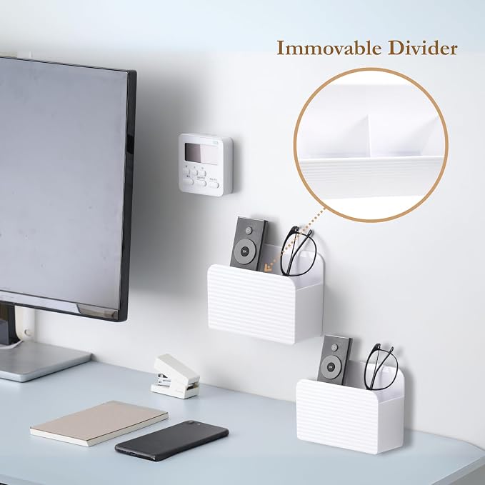 LINFIDITE Adhesive TV Remote Control Holder Wall Mount TV Remote Holder - Image 2