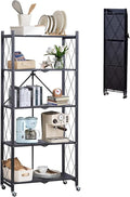 GlowSol 5 Tiers Folding Storage Shelves by GLOWSOL