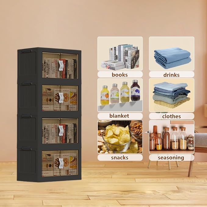 Stackable Storage Bins with Lids and Wheels - Image 3