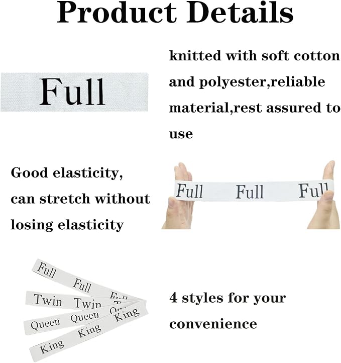 4 Pieces Bed Sheet Organizer Bands, Sheet Organizers and Storage Label Bands - Image 3