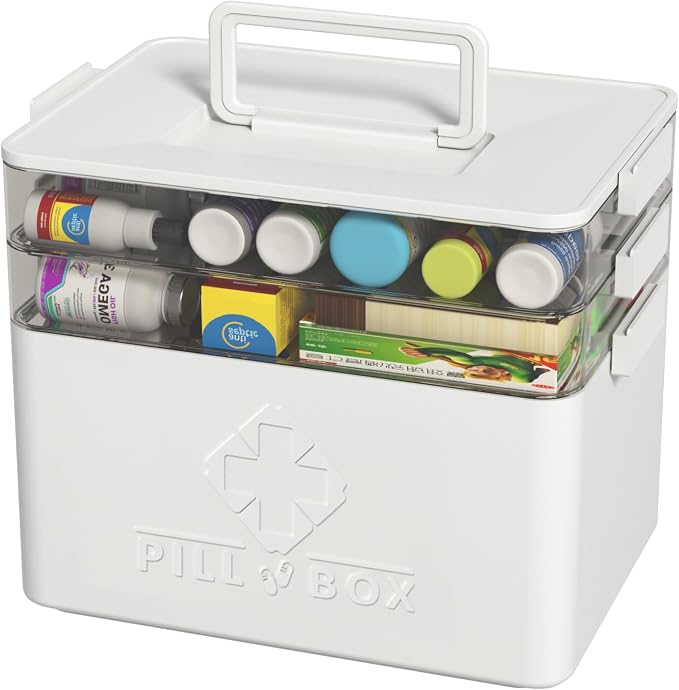 Morcte 3-Tier Medicine Organizer, Portable Medicine Cabinet - Image 8