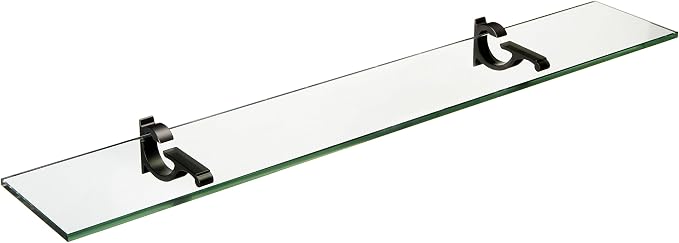 Spancraft Glass M-4.75x12-Black Monarch Glass Shelf, 4.75" x 12" by Spancraft