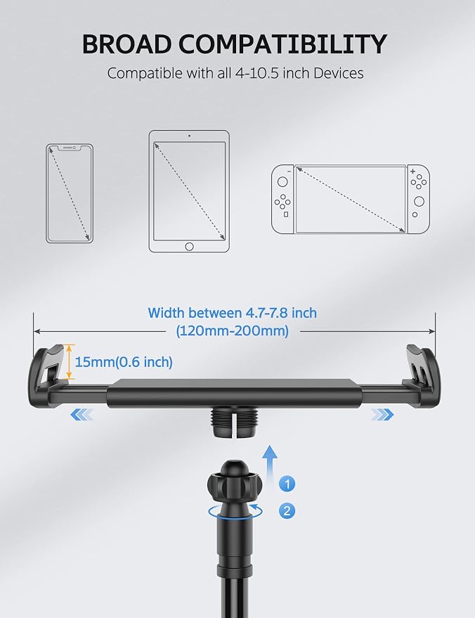 SHAWE Gooseneck Tablet Holder Phone Stand, Flexible Tablet Mount - Image 2