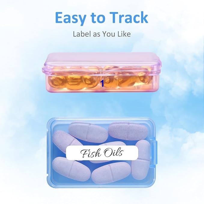 Fullicon Small Pill Case for Purse, Travel Medicine Pill Organizer, Weekly 7 - Image 5