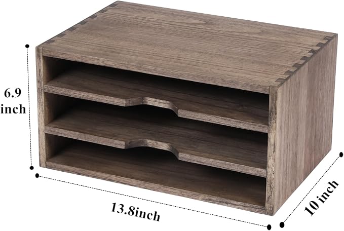 3-Tier Paper Storage Letter Tray File Sorter - Image 5