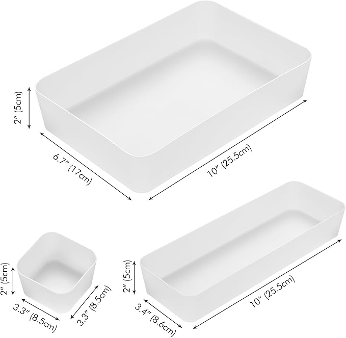 Poeland 20 Pcs Drawer Organizer Tray Storage Box - Image 5