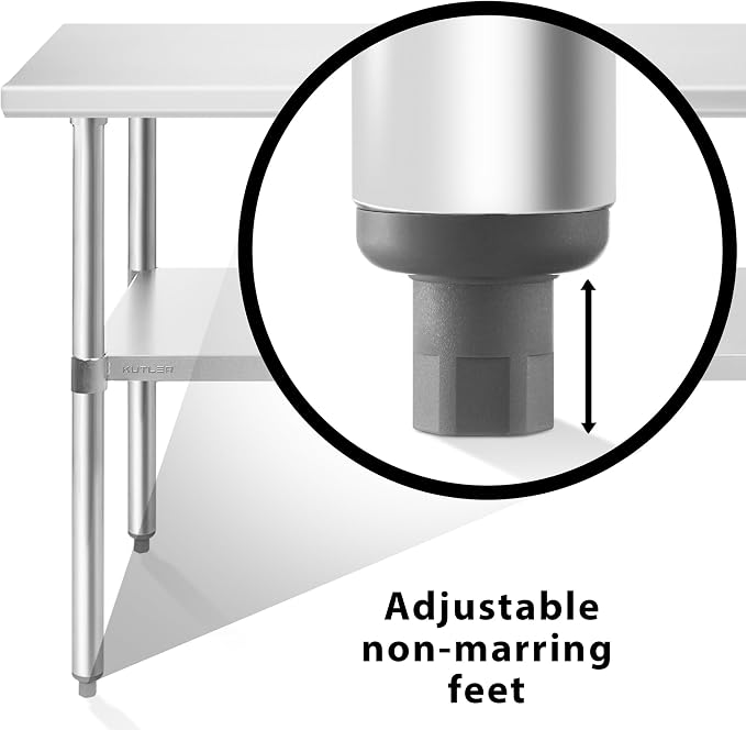 KUTLER Stainless Steel Table 30 x 60 Inches, NSF Heavy Duty Commercial Kitchen - Image 5